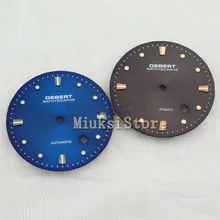 Debert 34 мм кофе синий циферблат для Miyota 8205/8215 Mingzhu DG2813/3804