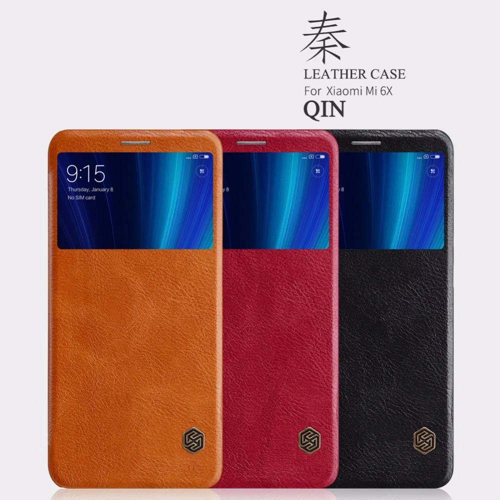 Xiaomi MiA2 чехол xiaomi Mi A2 Nillkin QIN Роскошный кожаный Защита флип смарт для Xiao