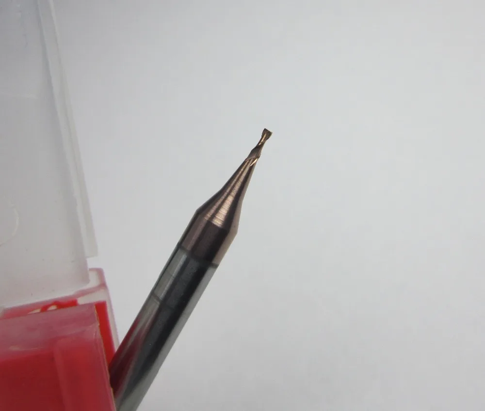 

micro end mills Diameter 0.8MM HRC55 Tungsten Carbide Flat End Mills 2 flutes 55HRC CNC Milling Cutters L=50MM for steel