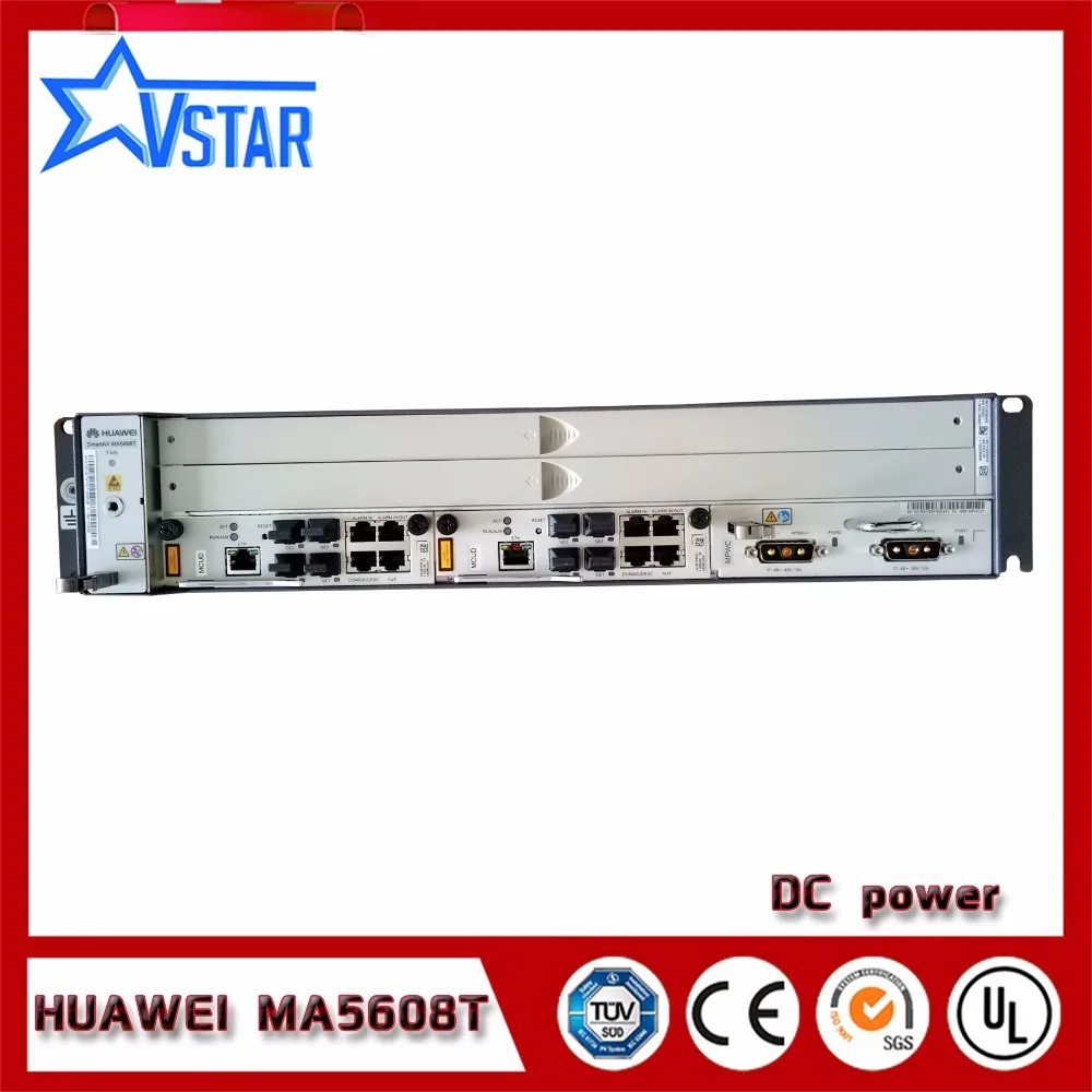 Мини OLT MA5608T Huawei оригинальный GPON OLT, DC оптической линии терминала с одним gpbd, 2u высота