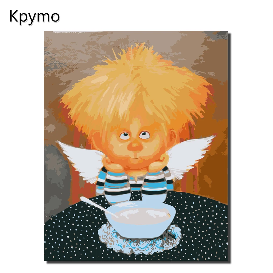 

Kpymo Frame Chuvilyaeva Galina angel Abstract Painting Digital Painting By Numbers Modern Wall Art Picture For Home Wall Artwork