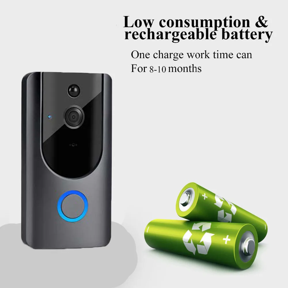 

Wireless WiFi HD Video Security Video Door Phone Intercom peephole wifi Door Bell Camera Smart Doorbell
