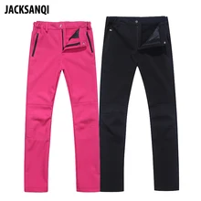 JACKSANQI для мужчин и женщин Зимние флисовые походные брюки для спорта на открытом воздухе ветрозащитные тепловые походные спортивные брюки RA230