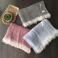 Новорожденный реквизит для ребенка обертывание шарф глушитель, льняной длинный бородатый Шарф Для Новорожденных Обертывание реквизит, детское одеяло(200*60 см