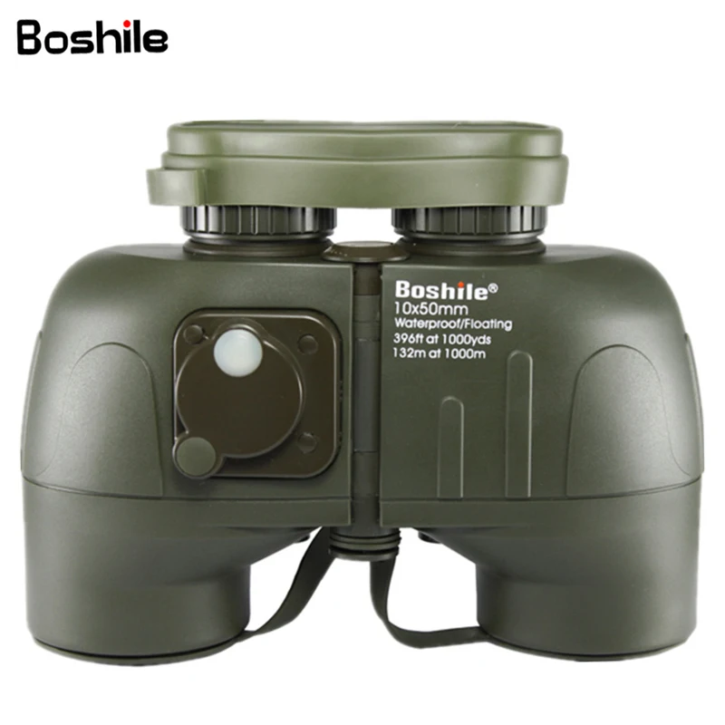 

Boshile Powerful Binoculars 10X50 with Compas Professional Military Telescope Waterproof Large Eyepiece binocular High Quality