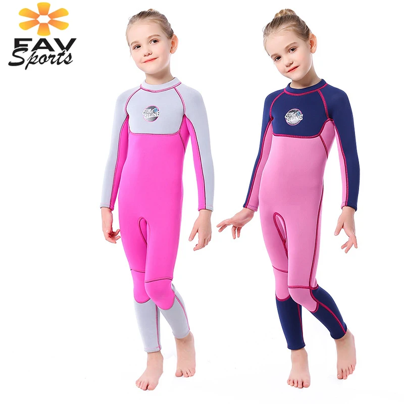 

FAVSPORTS 3mm Kids Wetsuit Neoprene Diving Wetsuit UV Protection Thermal Swimwear Elastic Long Swimsuits Rash Guardjavascript: