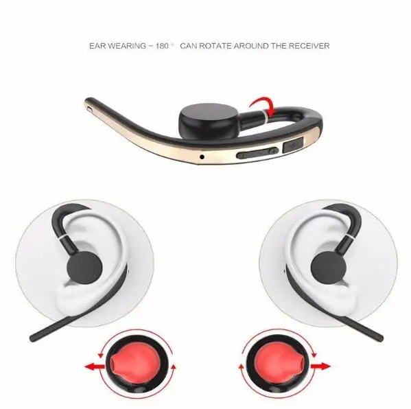 NAIKU громкой связи Bluetooth гарнитура для Бизнес наушники с микрофоном голосового