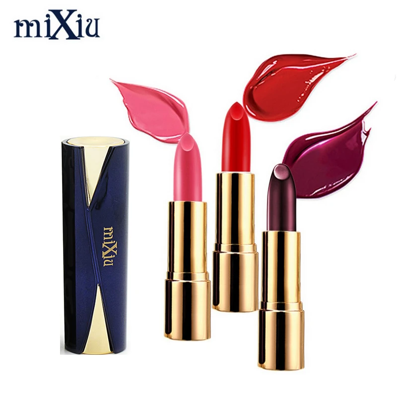 

3 Color Fashion Waterproof Lipstick Makeup Korean Cosmetics Batom Lasting Moisture Red Plump Lips Not Fade Non Stick Cup