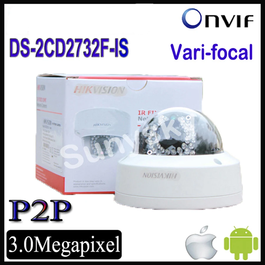 

Hikvision POE IP Camera  DS-2CD2732F-IS ds-2cd2732f-i(s) 3MP varifocal zoom IP dome camera cctv outdoor cam camera 2cd2732f-is