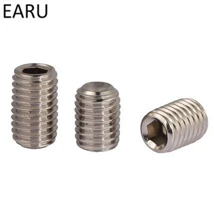 

M4*3/4/5/6/8-35 304 Stainless Steel Set Screws Bolt Machine Meters Inner Hexagon Hex Socket Cup Head Headless Top Wire F