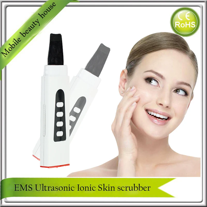 

High Quality Galvanic Ion Ultrasonic EMS Skin Scrubber Peeling Facial Pores Cleansing Acne Blackhead Remove Face Lifting Machine
