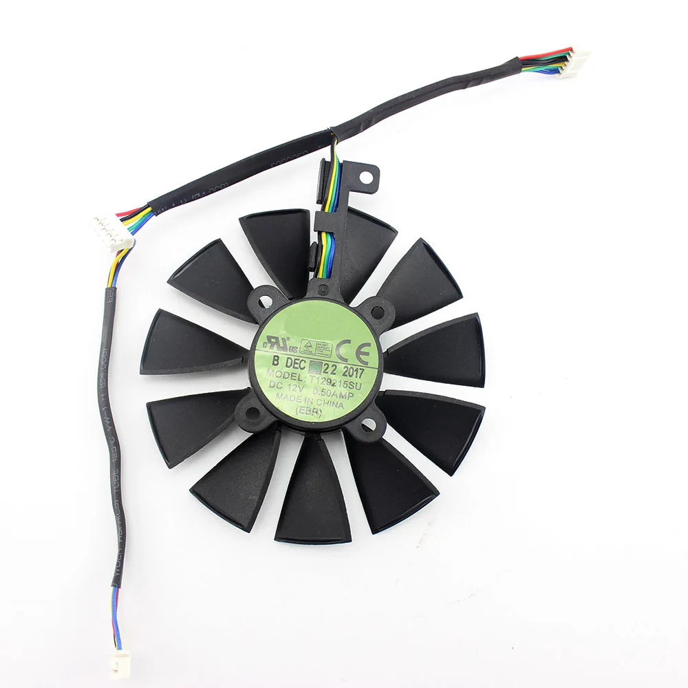 Новый 87 мм T129215SU T129215SM DC 12 В 0.50AMP 4Pin 4 провода Охлаждающий вентилятор для ASUS GTX980Ti R9
