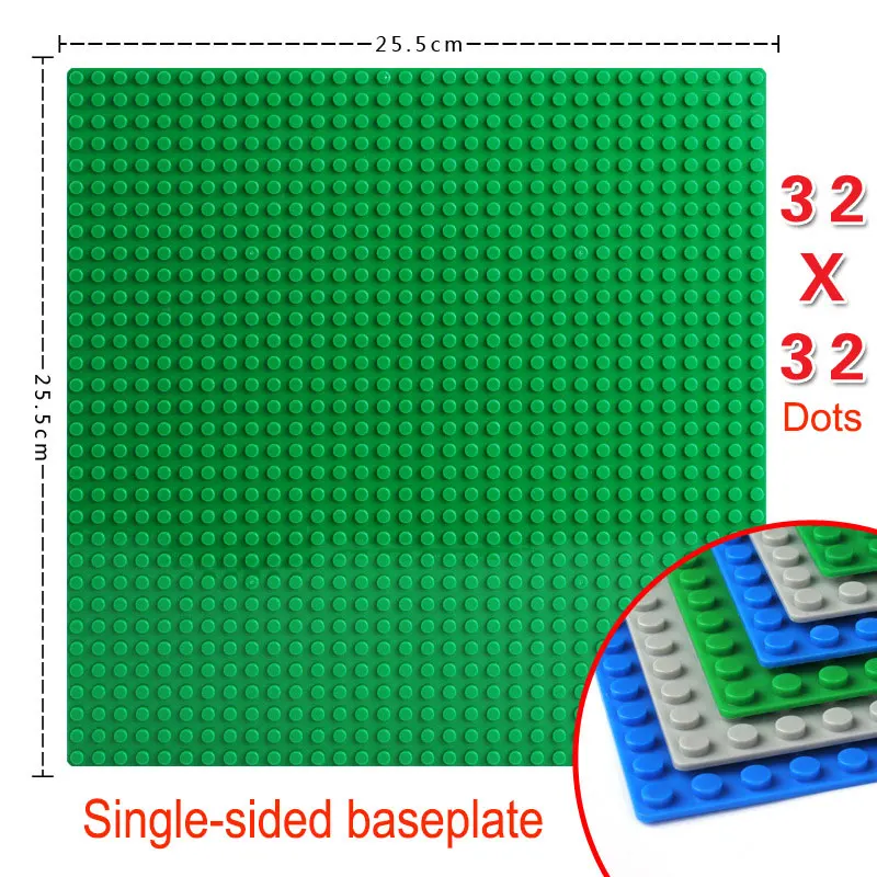 Классические опорные пластины пластиковые кирпичи опорные пластины, совместимые с крупными разветвленными размерами строительные блоки строительные игрушки 32*32 точки
