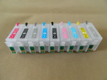 

9 Colors/Set T7601 T7601-T7609 Refillable Ink Cartridge With ARC Chip For Epson SureColor P600 SC-P600 Printer