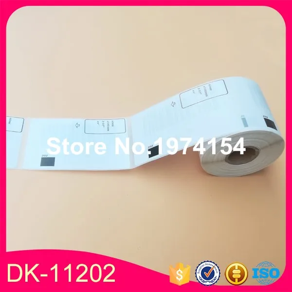 28 рулонов совместимые с Brother ярлыки Φ dk 11202 dk11202 1 черным картриджем 62x100 мм 300