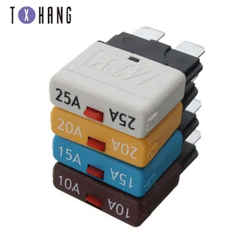 

1PC 10-25A 28V DC Resettable automatic fuse Circuit Auto Car Blade Rally Automatic Manual Breaker Fuse
