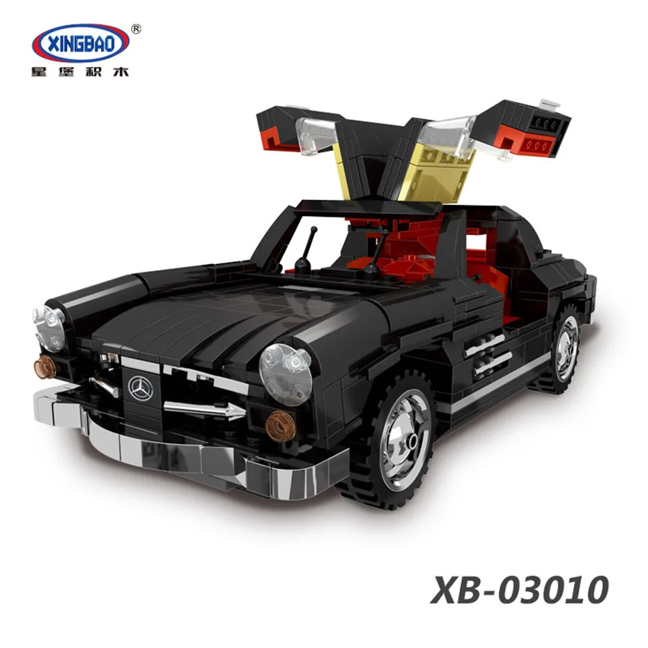 Conjuntos de Blocos de Construção 07003 o Nobre Xingbao Nova Técnica Carro Série 03022 - 03008 Corrida Futuro Tijolos Moc Brinquedos Educativos 9 Xingbao nova técnica carro série 03022 03008
