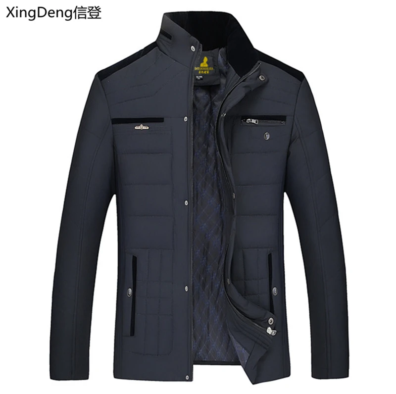 Мужская теплая куртка XingDeng Модная хлопковая Повседневная Верхняя одежда с