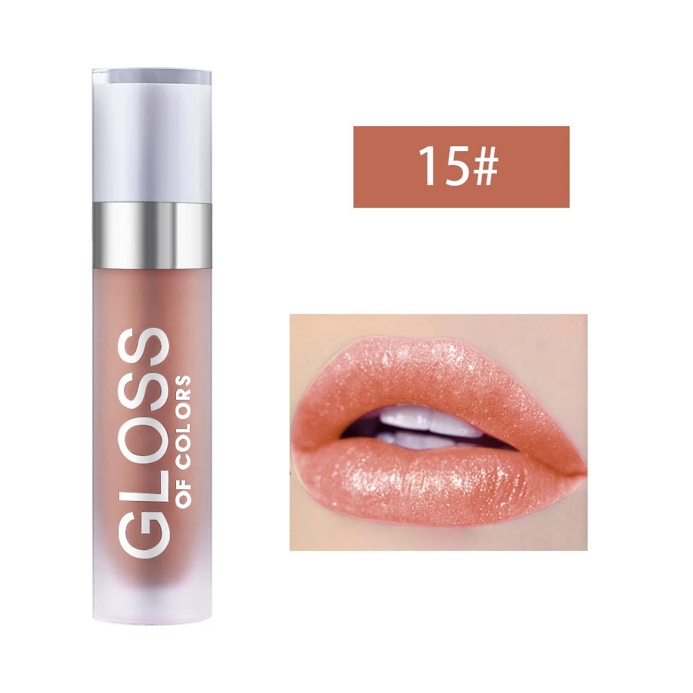 

Matte Waterproof Liquid Lipgloss Long Lasting Moisturizer Shimmer Pigment Lip Tint Glitter Nude Lipstick Cosmetic Makeup TSLM2