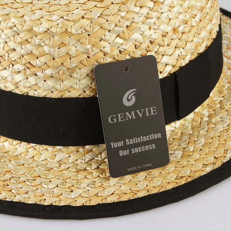 GEMVIE Мода соломенная шляпа в Для женщин Сплошной цветной ремешок узкими полями плетеная солома женские шляпы от солнца летняя уличная пляжная Регулируемый головной убор