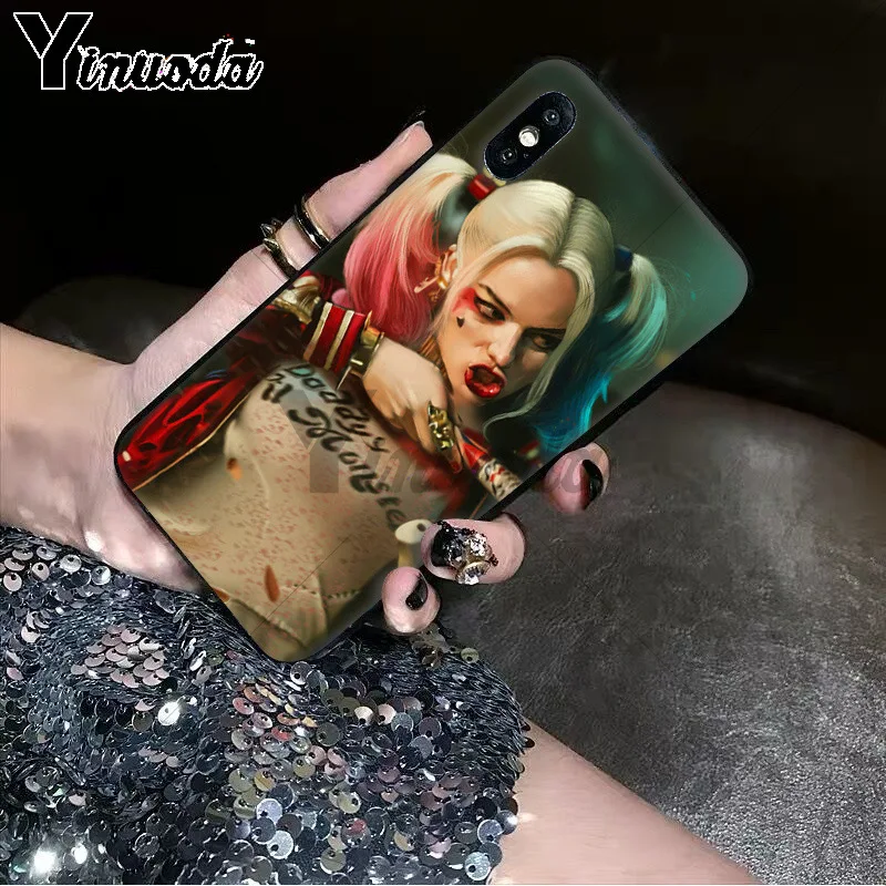 Yinuoda Harley Quinn Suicide Squad Joker Wink Coque Shell Phone Case for Apple iPhone 8 7 6 6S Plus X XS MAX 5 5S SE XR Cover Yinuoda Harley Quinn Suicide Squad Joker Wink Coque Shell Phone Case for Apple iPhone 8 7 6 6S Plus X XS MAX 5 5S SE XR Cover