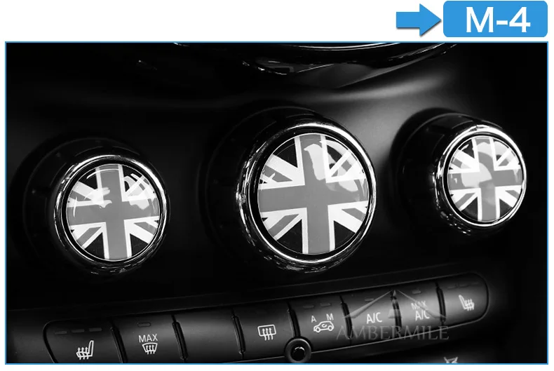 Car Interior Air Conditioning Switch Knobs Stickers Covers Decals for Mini Cooper JCW F55 F56 Accessories Car Styling (9)