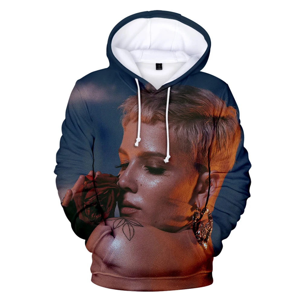 Толстовка Halsey, толстовка с капюшоном, толстовки с 3D капюшоном, рукава для мужчин и женщин, новые 3D толстовки, модная музыкальная футболка kpok