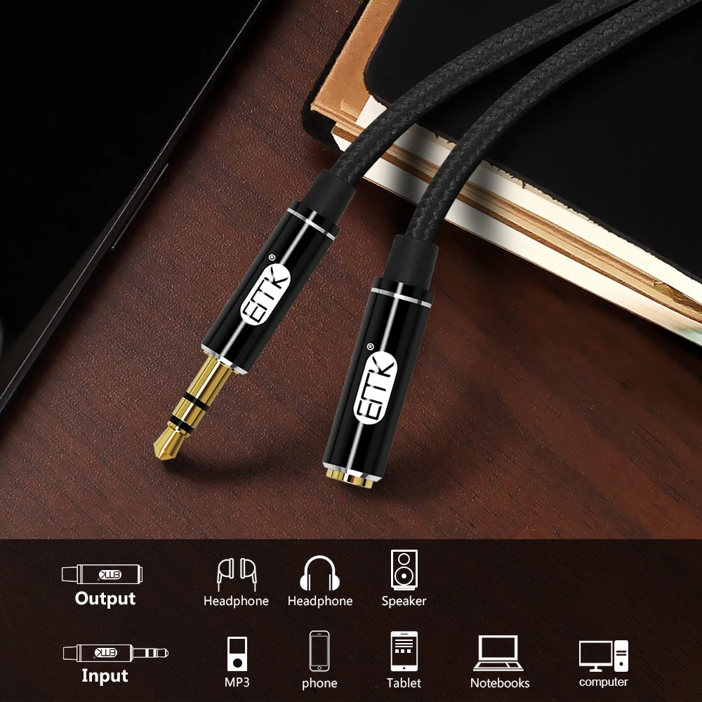 EMK Jack 3.5 mm Audio Extension Cable for Huawei P20 lite Stereo 3.5mm Jack Aux Cable for Headphones Xiaomi Redmi 5 plus PC EMK Jack 3.5 mm Audio Extension Cable for Huawei P20 lite Stereo 3.5mm Jack Aux Cable for Headphones Xiaomi Redmi 5 plus PC