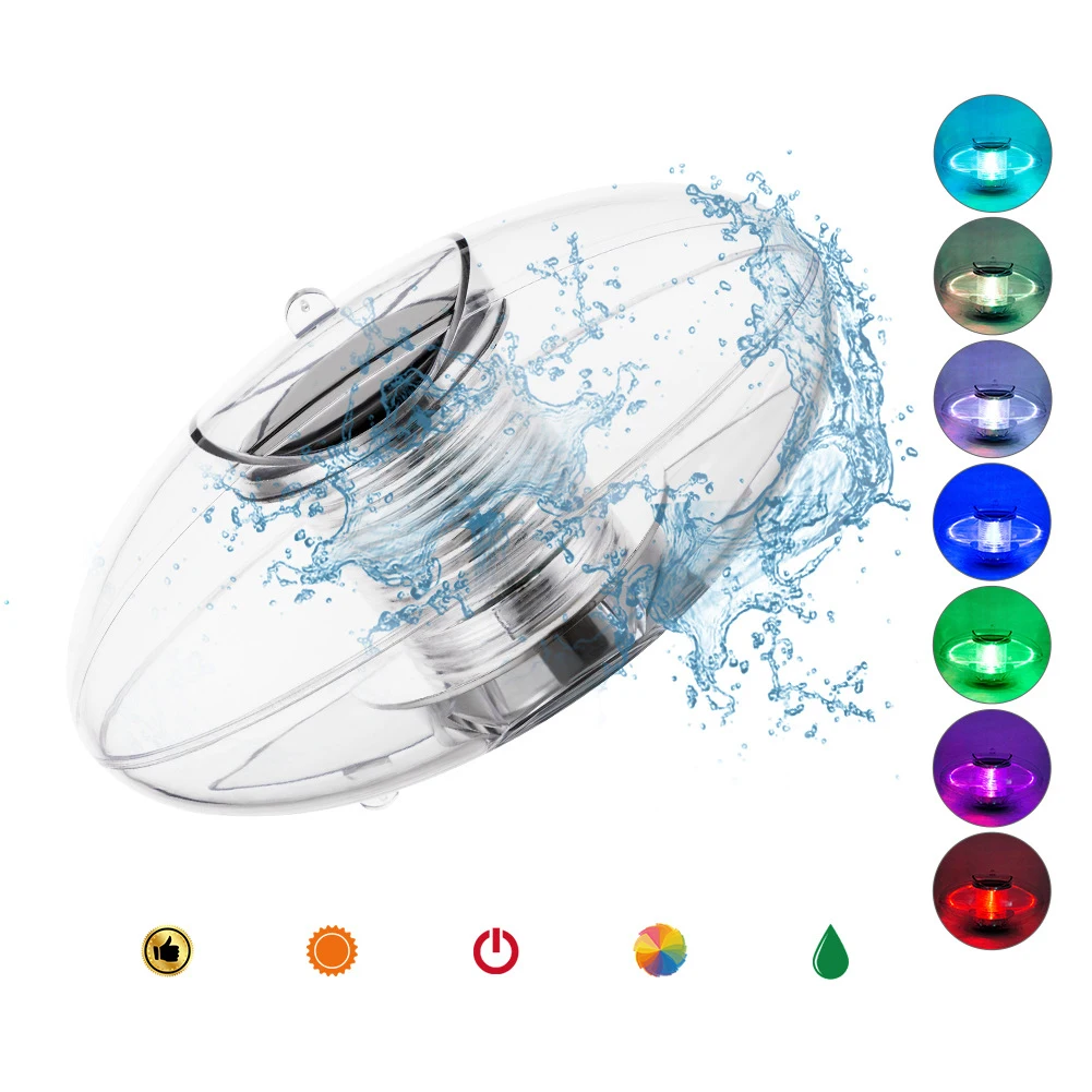 

Pond Light Solar Floating Light 7 Color Changing Pool Light Floating Ball Lamp Waterproof LED Lantern for Swimming Pool Garden