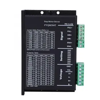 

DC 24-40V 1.0~3.0A/Phase 56 Stepper Motor Driver Adjustable Stepping Motor Controller QM504T