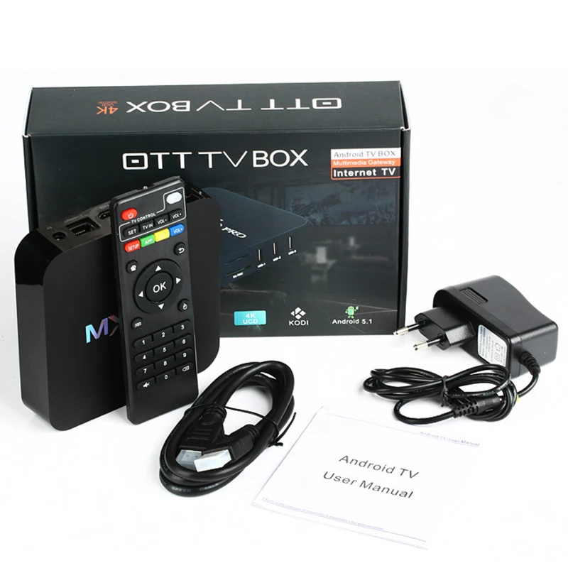 10 шт. Android 7,1 tv BOX 1 ГБ 8 ГБ Amlogic S905W четырехъядерный H.265 UHD 4K 2,4 ГГц WiFi MX Pro телеприставка