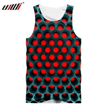 UJWI, мужской жилет, хит, бодибилдинг, забавный, 3D, майка, с принтом, красный, черный, сетка, хип-хоп, размера плюс, костюм, мужская летняя рубашка без рукавов