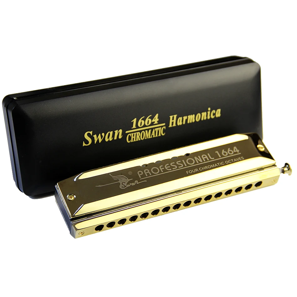SW1664 Профессиональный инструмент для органа рта C Key 16 Hole Harmonica с четырьмя