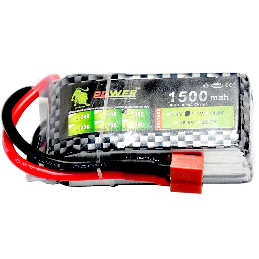 11 1 V/3 S 1500mAh 30C LiPO батарея T plug Burst 60C RC модель Lipolymer power|Детали и аксессуары| |