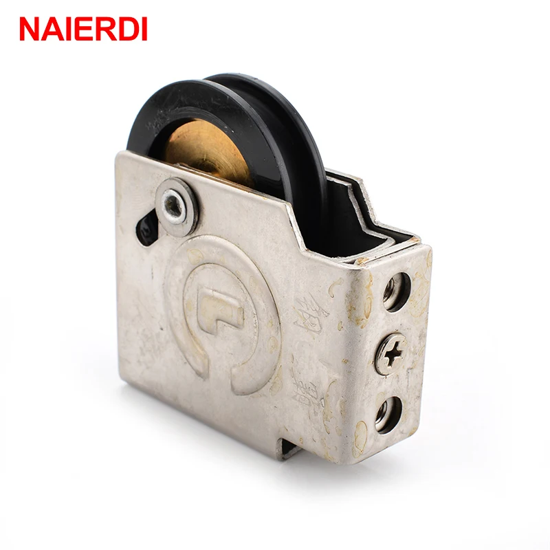 

NAIERDI 90 Type Sliding Windows Pulley Copper Core Bearing Nylon Wheel 1.5mm Thickness Caster For Aluminum Alloy Door Hardware