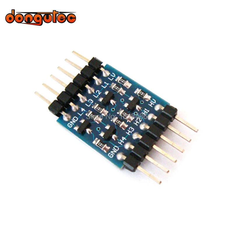 

Free Shipping! 4 - channel I2C SPI TTL Serial -safe Bi-directional Logic Level Converter - BSS138