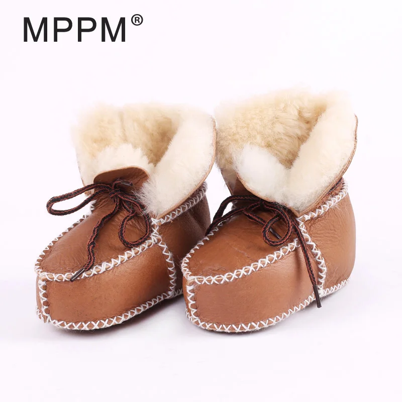 FUR123 Winter Baby First Walkers Infants Warm Shoes Real ...