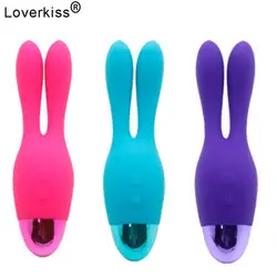 Loverkiss Секс-игрушки для женщины USB Перезаряжаемые Кролик вибратор, 10 Скорость двойной мотор Водонепроницаемый ниппель Клитор Вибратор