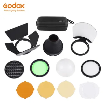 

Godox AK-R1 Barn Door, Snoot, Color Filter, Reflector, Honeycomb, Diffuser Ball Kits for Godox AD200 and H200R Round Flash Head