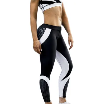 

Womens 3D Print Skinny Workout Gym Leggings Sports Training Cropped Pants
