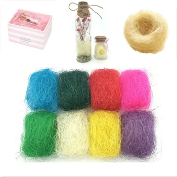 SUPER DESCUENTO ❤️ Ramo de flores de Sisal natural para boda, rústico, bricolaje, en caja de regalo, decoración, suministros de envoltura, nido, arte, artesanía, confeti, decoración de Navidad, 10g - discount item 40% OFF Casa y jardín