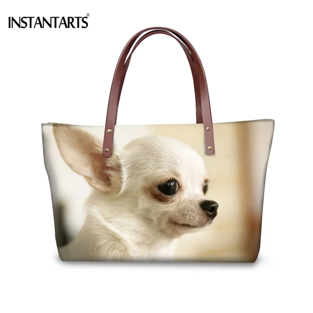 Instantarts Fashion Women Large Tote Bags Animal Dog Chihuahua Instantarts Fashion Women Large Tote Bags Animal Dog Chihuahua Printed Handbags For Female Ping Brand