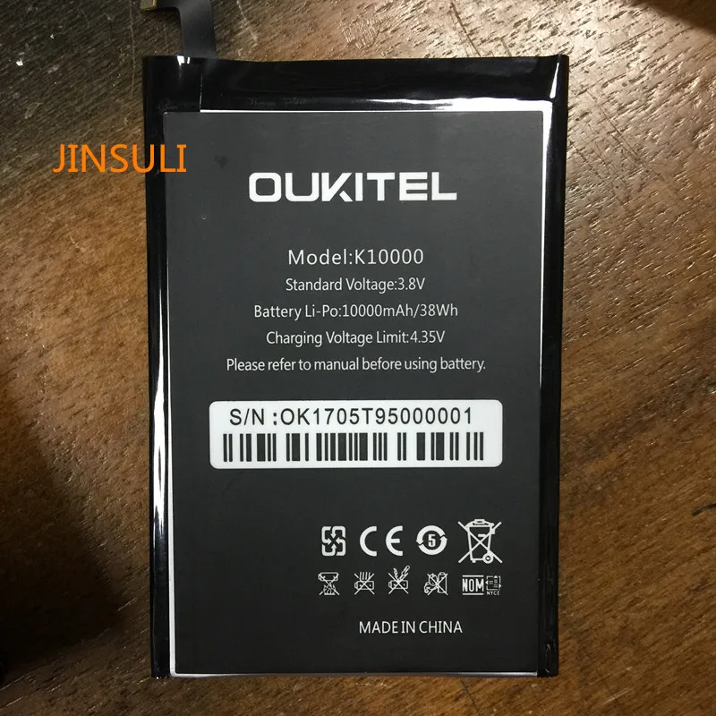 Встроенный аккумулятор jinsuli Oukitel k10000 10000 мАч мобильный телефон длительное время