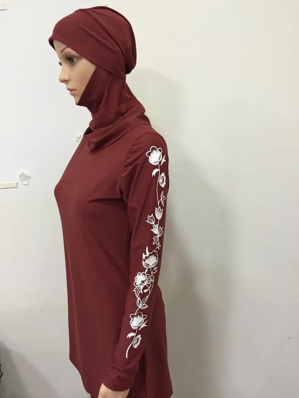 Большой размер, Женский исламский купальный костюм из двух частей, мусульманский купальный костюм с полным покрытием, костюмы для серфинга, maillot de bain musulman