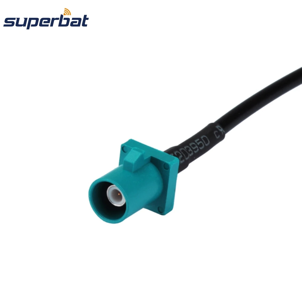 Fakra Z to SMB Male Right Angle Pigtail Connector Cable for Car GPS Radio