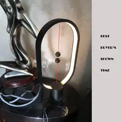 Черный USB Led балансная лампа ночник Новинка магнитный переключатель сети красный прикроватная настольная лампа для папы друзей подарки на