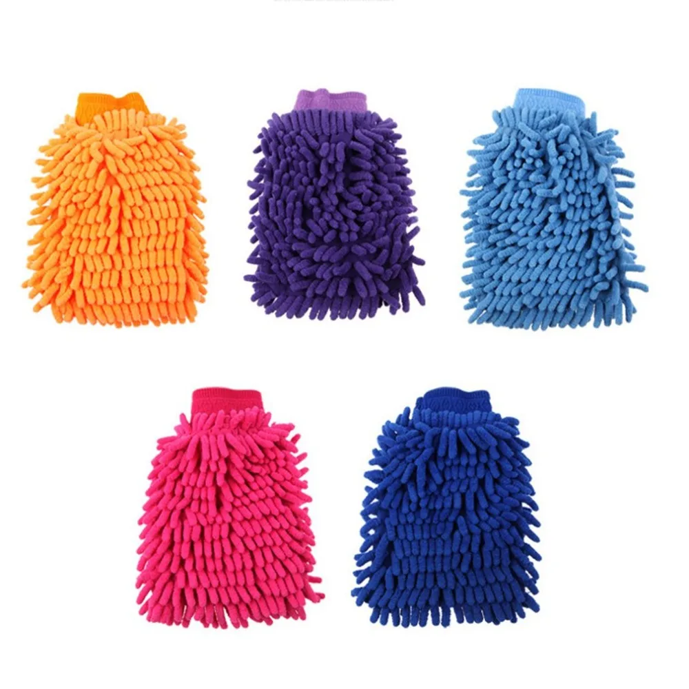 

2 pcs Car Wash Glove Mini Soft Microfiber Two Sided Coral Velvet Gloves Car Wash Gloves Automobile Supplies 22*15cm