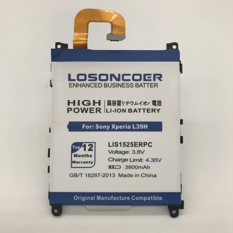 imágenes para Losoncoer 3800 mah lis1525erpc batería de uso de la batería del teléfono para sony xperia z1 l39h c6903 c6902 l39t l39u imágenes para Losoncoer 3800 mah lis1525erpc batería de uso de la batería del teléfono para sony xperia z1 l39h c6903 c6902 l39t l39u