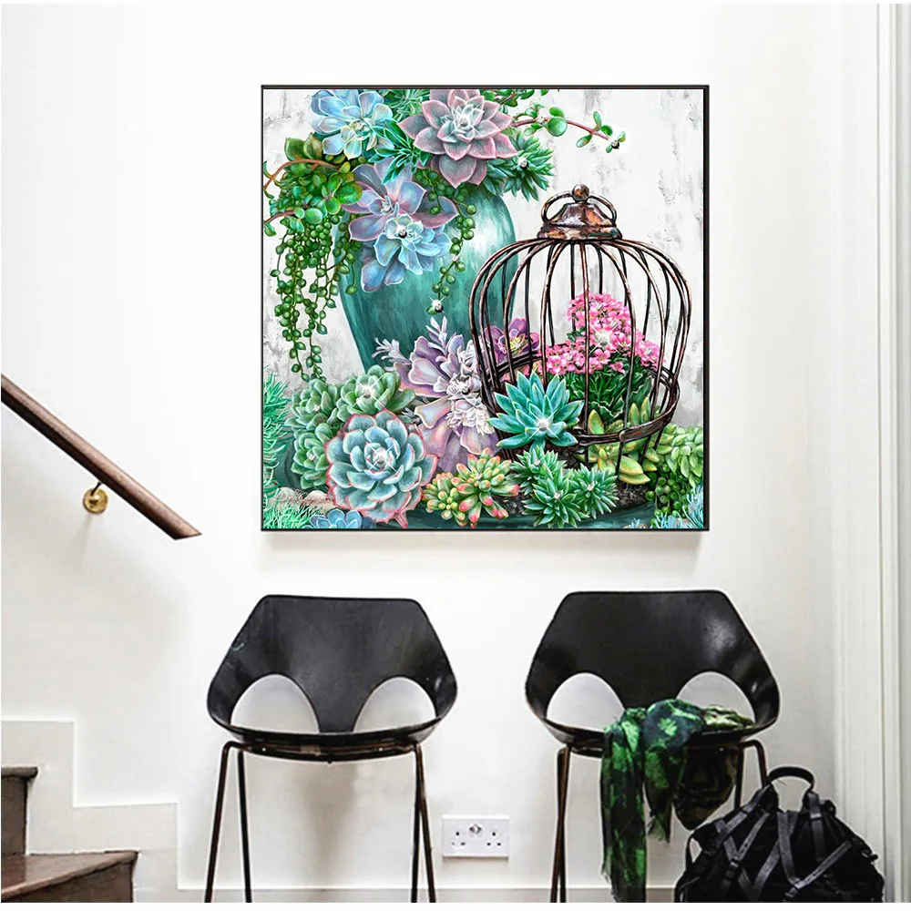 HUACAN-Diamond-Mosaic-Flower-5d-Diamond-Painting-Full-Square-Diamond-Embroidery-Sale-Picture-Of-Rhinestone-Decor