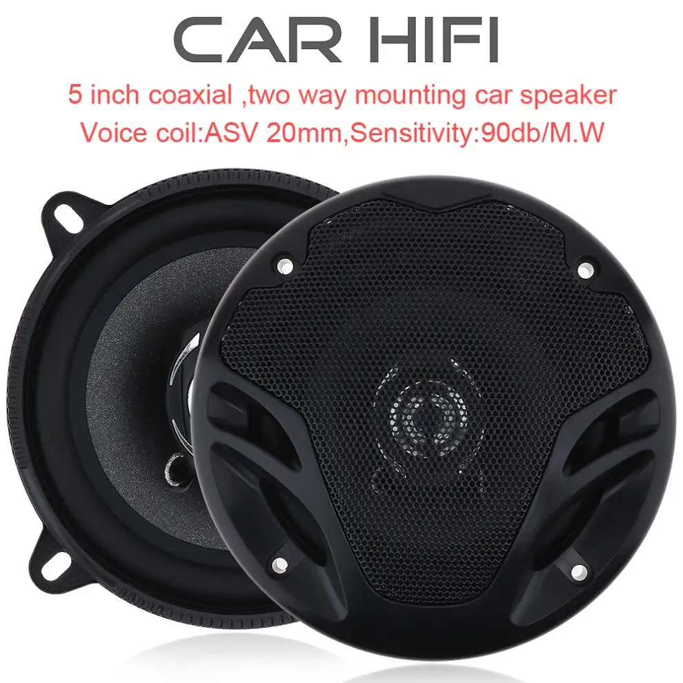 2 шт. 5 дюймов 60 Вт автомобильный HiFi коаксиальный динамик Авто Аудио Стерео полный диапазон частоты громкий динамик s